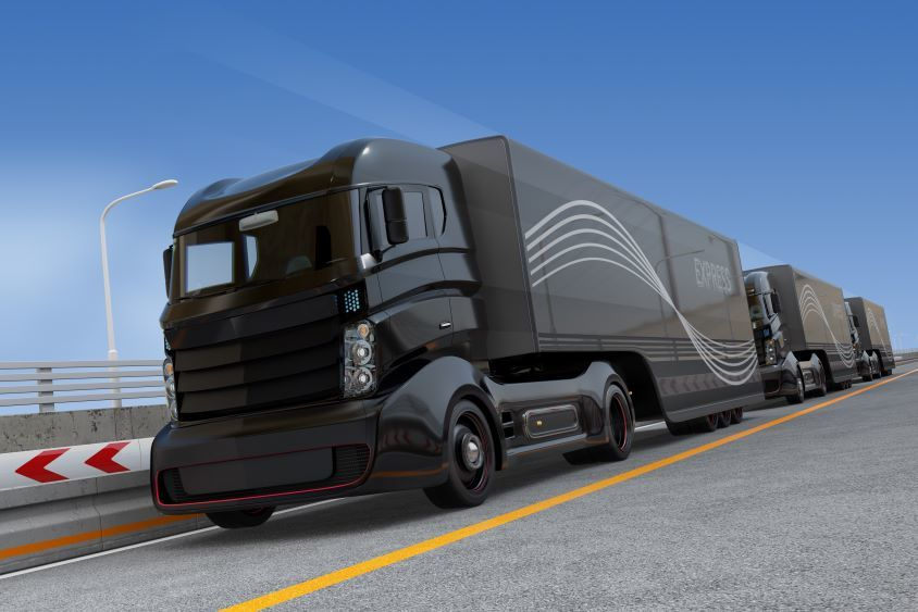 Fleet of autonomous driverless trucks