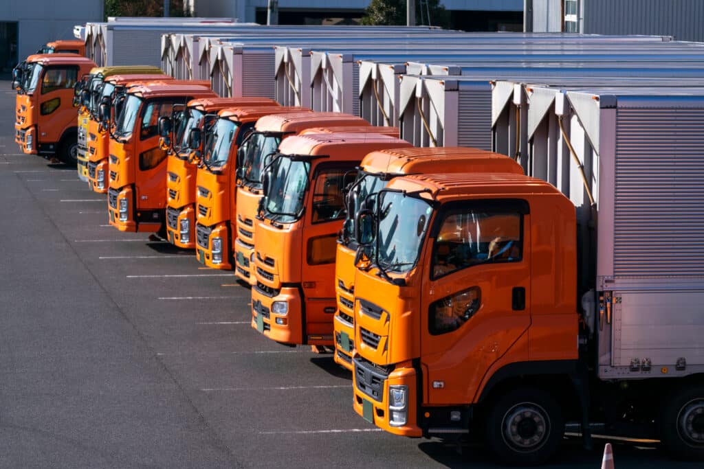 Large Fleet | Many Trucks Lined Up Together